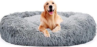 М'яке ліжко для собак, корзина-донатик, тепле та зручне ліжко-печеринка для великих собак, XXL, 100 см