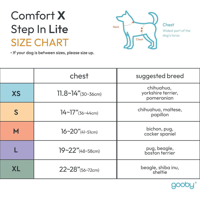 Шлея для собак Gooby Comfort X Step In Lite – не задушує, не знімається, з дихаючою сіткою, для малих і середніх порід, з швидкознімною пряжкою