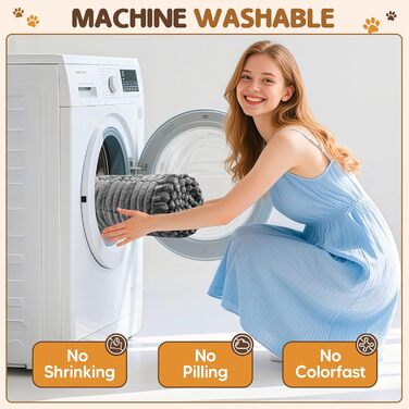 Плед на диван для собак, фланелевий, 70 x 180 см, темно-сірий. М'який, антиковзаючий, для захисту дивану, машинне прання