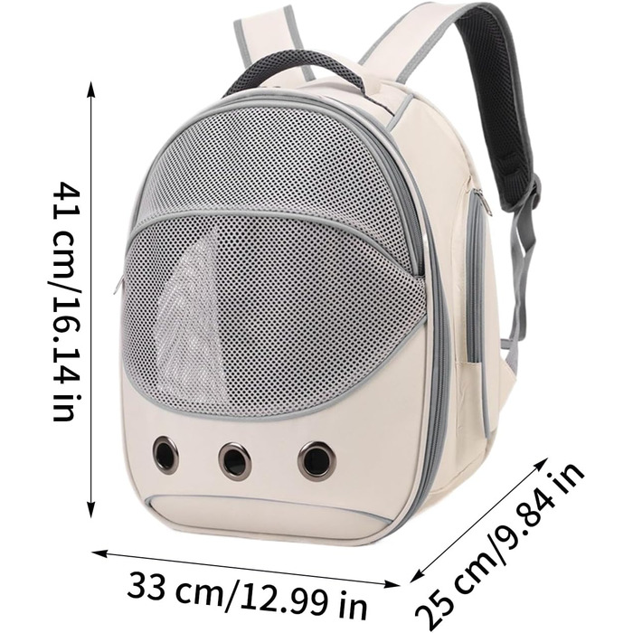 Транспортна сумка для собак Tyinerc | Сумка з регульованими ремінцями – для подорожей, прогулянок в авто, цуценят, кошенят на вулиці, сіра