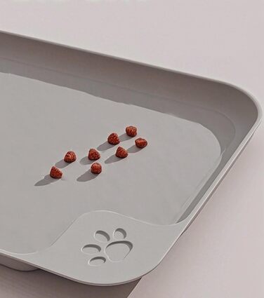 Водонепроникний килимок для годування собак та котів Octonyluck, 57.5x35.5 см, сірий