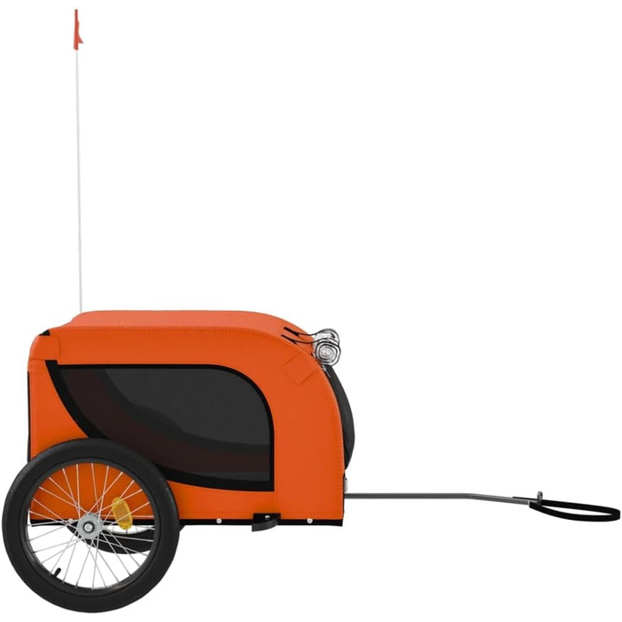 Причіп для велосипеда для собак Оранжево-чорний, Oxford-тканина та залізо, LH50049