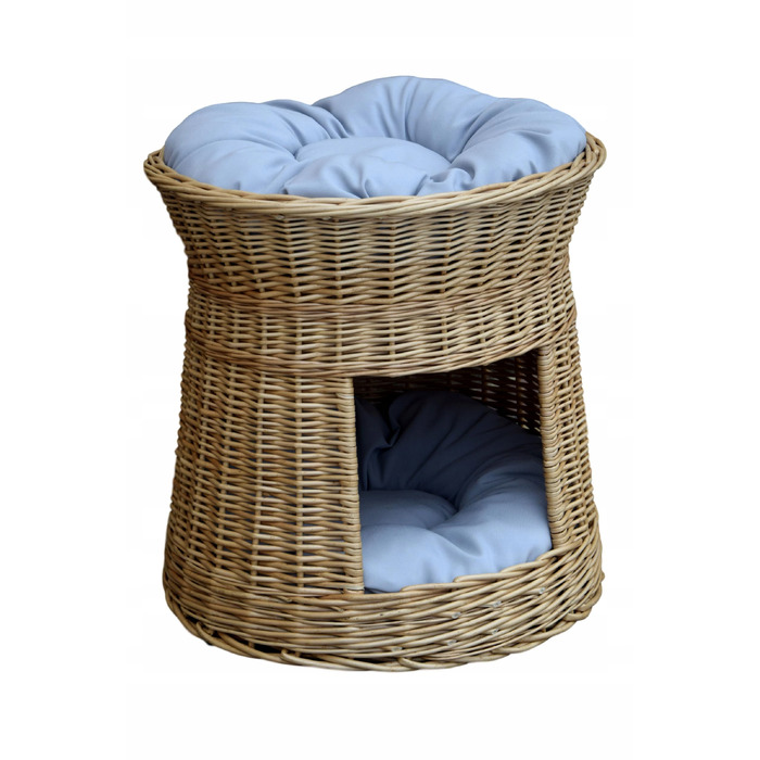 Будиночок для кота Wiklinowe Cuda, коричневий, круглий, 47 x 47 x 45 см