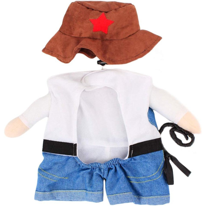 Костюм на честь Halloween для собак та котів XIAOYU: Ковбойська куртка та капелюх, супер милий косплей для маленьких тварин