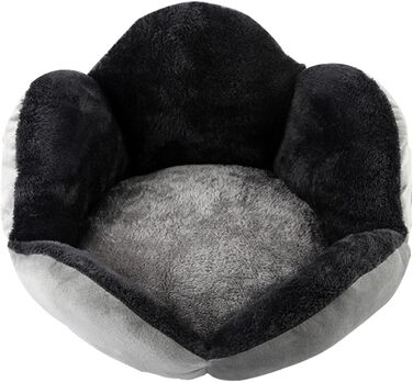 Кругле ліжко для собак та котів, чорне, 40 см, м'яке, для дому, миється