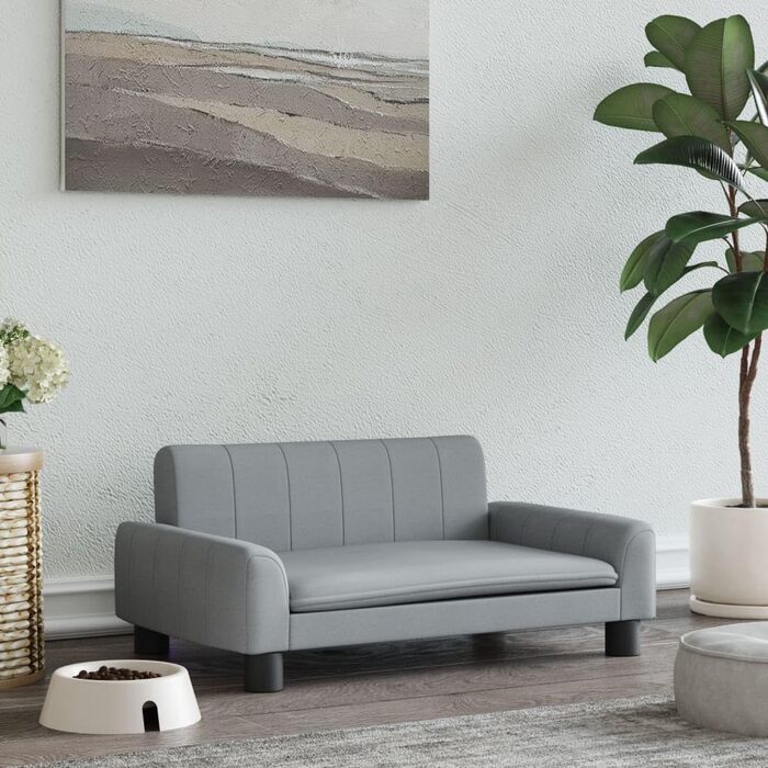 Крісло-лежанка для собак та котів, лежанка для домашніх тварин, 70x45x30 см, світло-сіра