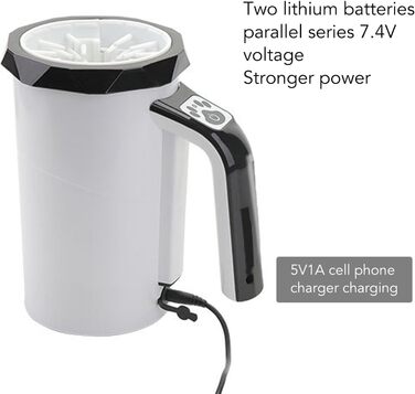 Автоматичний мийник лап для собак середніх та великих порід – двосторонній, з м'якою силіконовою щіткою (чорно-білий)