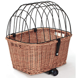 Корзина для велосипеда Tigana з прутів для багажника, 50 x 38 см, кутова, натуральний колір (N-S), без подушки