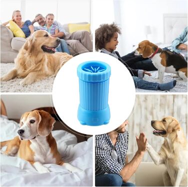 Автоматичний мийка лап для собак: USB-зарядка, для середніх собак, блакитна