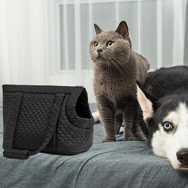 Сумка-переноска для собак з бавовни, легка та портативна зимова переноска для котів, цуценят та чорних тварин