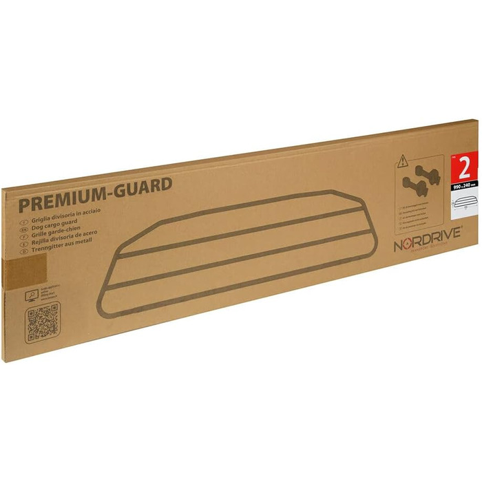 Відбійник для собак NORDRIVE N70052 Premium-Guard з нержавіючої сталі, 990 x 240 мм