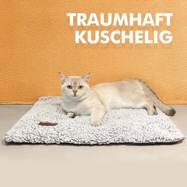 Самогріюча лежанка для котів на підвіконня, м'яка та неслизька, 90 x 28 см (Бежевий)