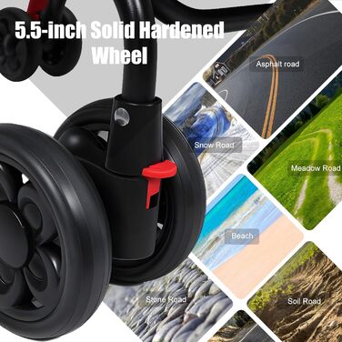 Дитячий візок для собак на 4 колесах, рожевий, для активного відпочинку