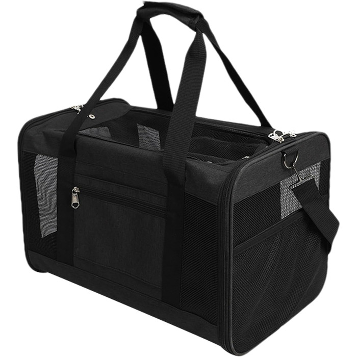 Транспортна переноска для собак та котів | Складане ліжко для котів | Рюкзак для прогулянок, парку, відпочинку на природі, подорожей, дому, кемпінгу, пікніків, покупок, чорний