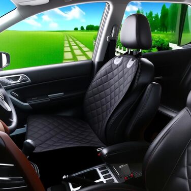 Чохол на автосидіння Alfheim для переднього сидіння – захисний, з антиковзною гумовою основою та регульованим ременем безпеки