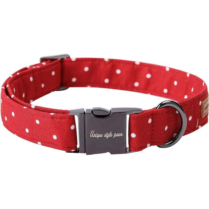 Нашийник для собак Unique Style з кравбатою, регульований, для малих, середніх та великих собак, червоний, XXS-XL (1 шт.)