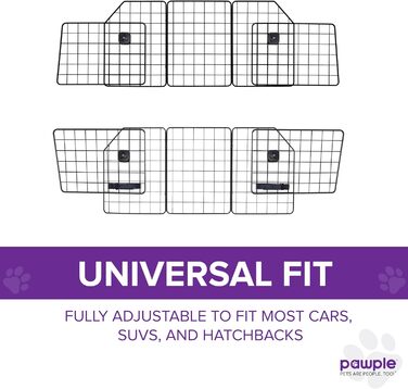 Бар'єр для собак у автомобіль Pawple - універсальний, для SUV, авто, вантажівки, міцний