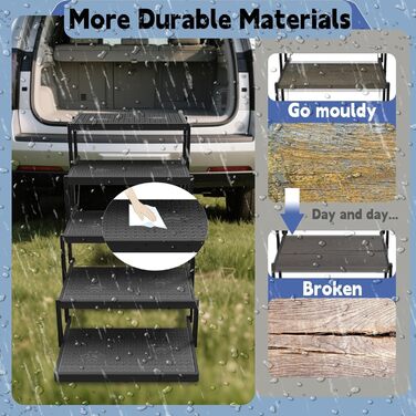 Рампа для собак у машину, складана, до 80 кг, 5 сходинок