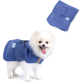 Рушник для собак та котів Nobleza з мікрофібри, швидковисихаючий, надзвичайно поглинаючий, 5 розмірів, блакитний (S)