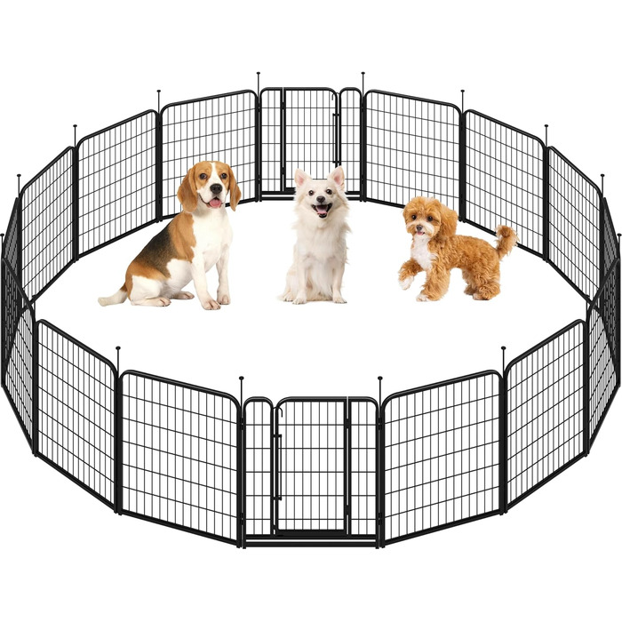 Вольєр для собак Yaheetech 16-ти частинний, 80 см, для квартири та саду, збірка без інструментів
