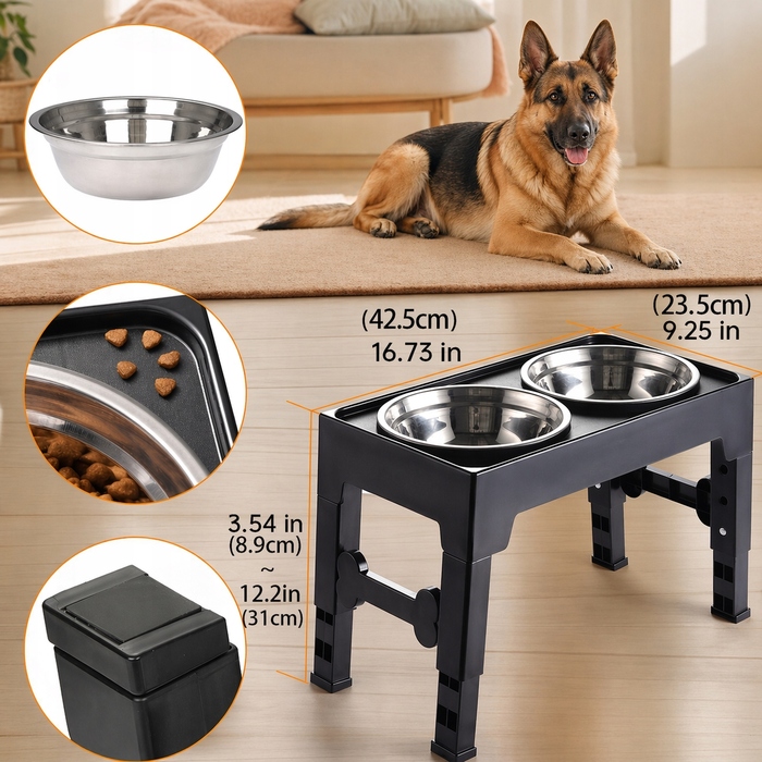 Підставка для мисок для собак з регулюванням висоти