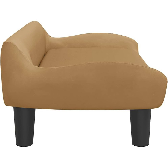 Килимок для собак VidaXL, м'який лежак для собак, диван-софа для маленьких собак, лежанка для домашніх тварин, лежанка для котів, велюр (коричневий)