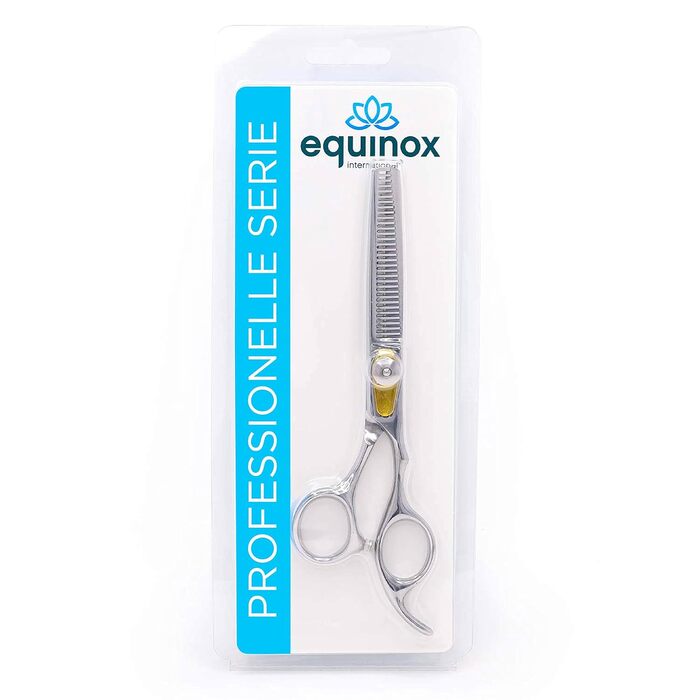 Професійні ножиці для стрижки волосся Equinox Razor Edge Series – 6,5 дюйми (Тонке прорізання, Срібло)