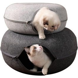 Кігтеточка-будиночок для котів з фетру, середній, темно-сірий | Будиночок, гніздо, іграшка для кота