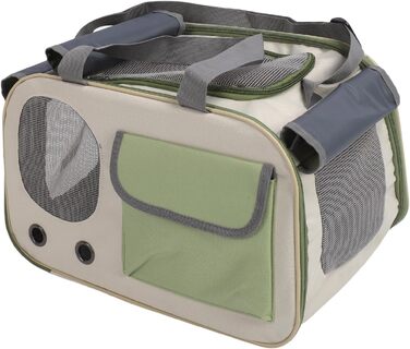 Транспортна переноска для котів та собак Luckdano, складана, з регульованим ременем, міцна, оксфордська тканина, стильна (GREEN)