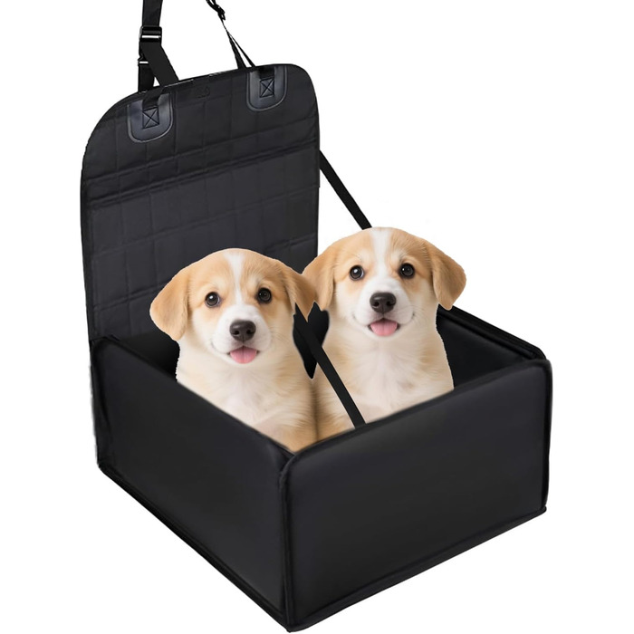 Автомобільний аксесуар для собак CUEMOON: стійкий кріплення на заднє сидіння для малих та середніх собак, чорного кольору