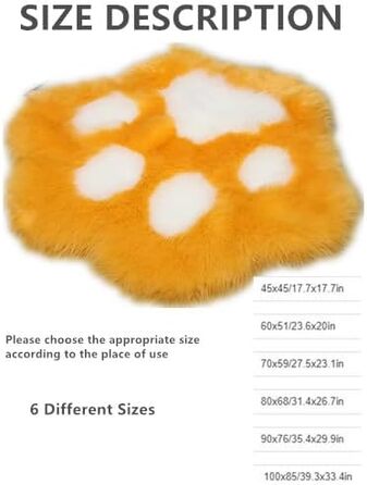 М'який килим з лапками собаки, пухнастий килим для ліжка, дивана, спальні, 70x59 см, сірий