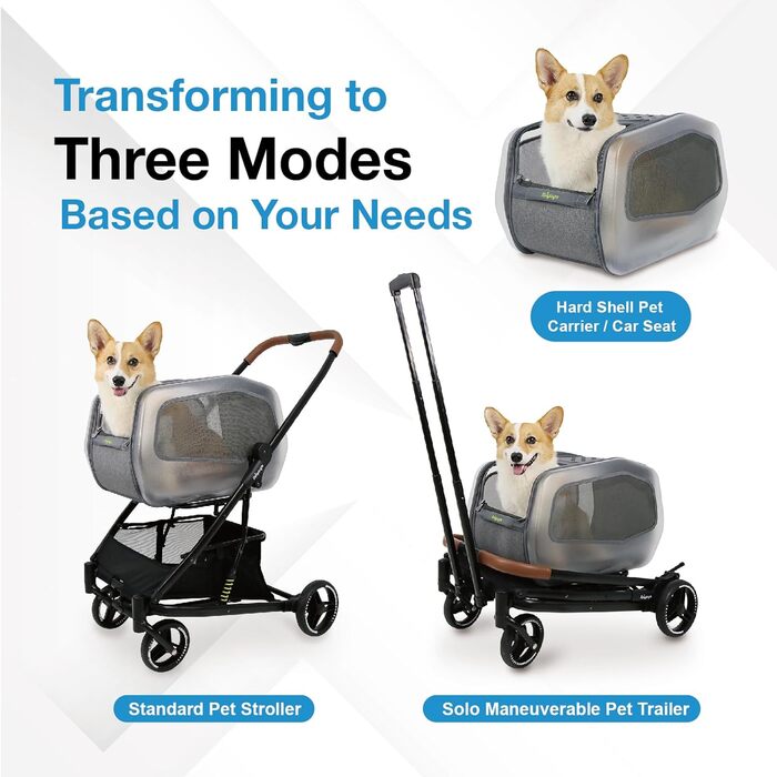 Візок для домашніх тварин та дітей IbiYaya NeoRider: універсальний, стильний, прозорий, для собак, котів, кроликів