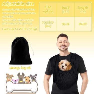 Сумка-переноска для собак до 9 кг, тканинна, з регульованим ременем, для прогулянок на вулиці