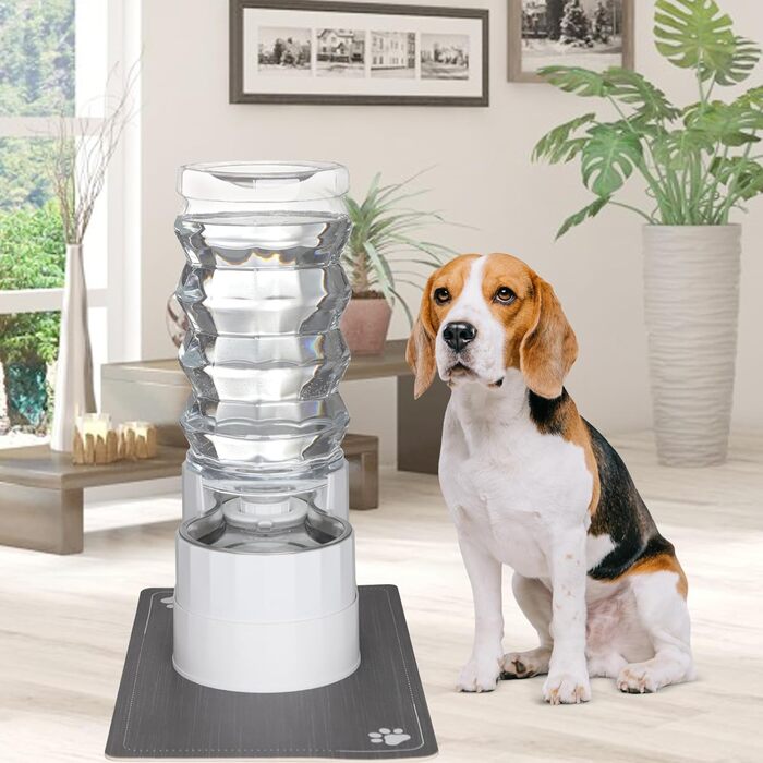 Автоматичний поїльник для тварин Sfozstra, нержавіюча сталь, 9L, з водонепроникним підкладкою та піднятим краєм для котів та собак