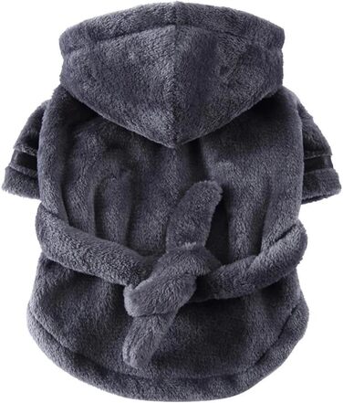 Піжама для собак з флісу з капюшоном, осінь-зима, теплий халат для Чихуахуа, Мопса, Йоркширського тер'єра, білий, L