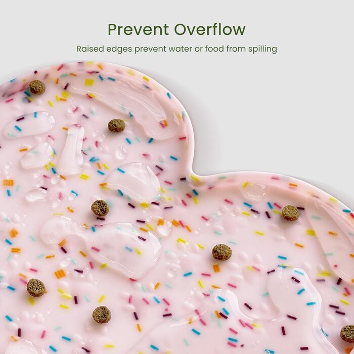 Нековзна килимок для годування домашніх тварин, силіконовий, товстий, вологостійкий, з піднятим бордюром, для цуценят, кошенят, собак та котів, 81x41 см