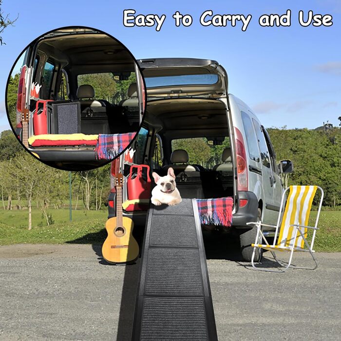 Рампа для собак у машину, 160 см, антиковзка поверхня, для SUV, середніх та великих собак