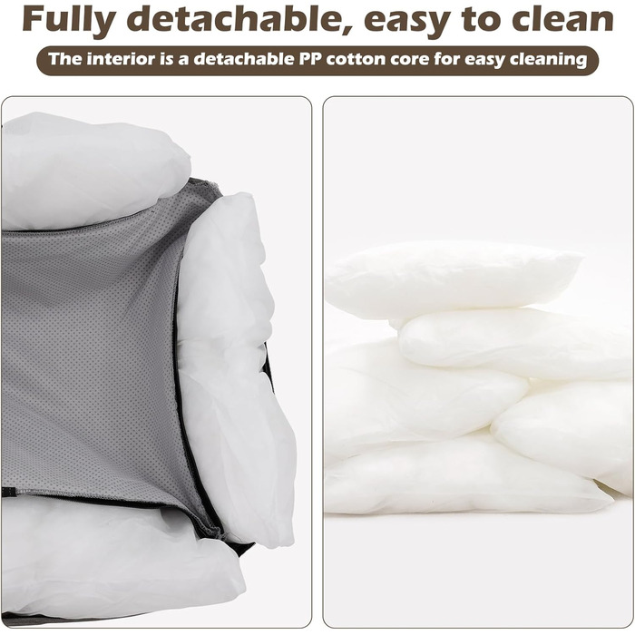 Автомобільний лежак для собак, знімний та миючий, неслизький, для маленьких та середніх собак, з ременями безпеки та бічними кишенями, підходить для будь-якого авто