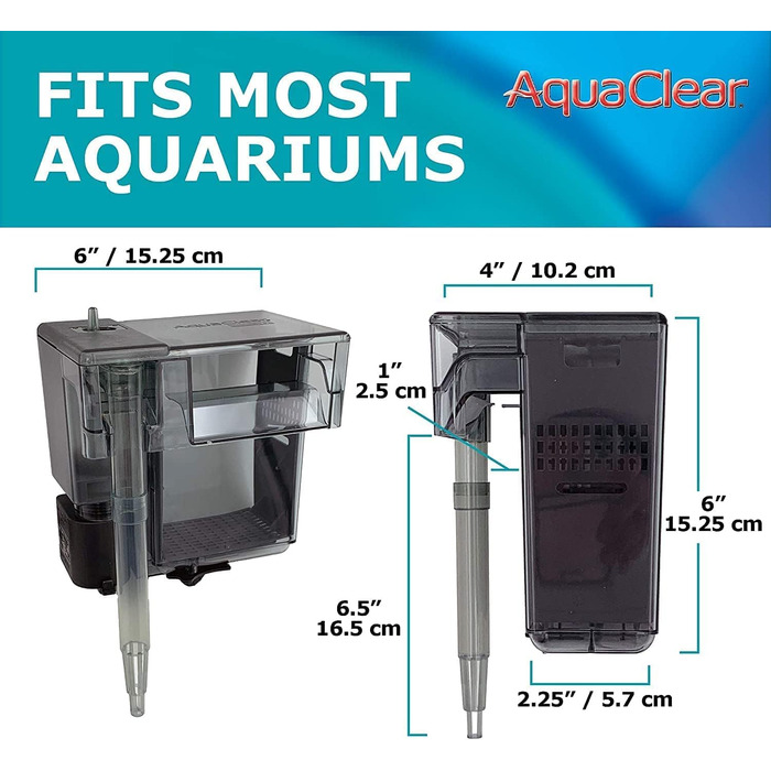 Зовнішній фільтр AquaClear 30 для акваріумів 38-114 л, 6 Вт, навісний
