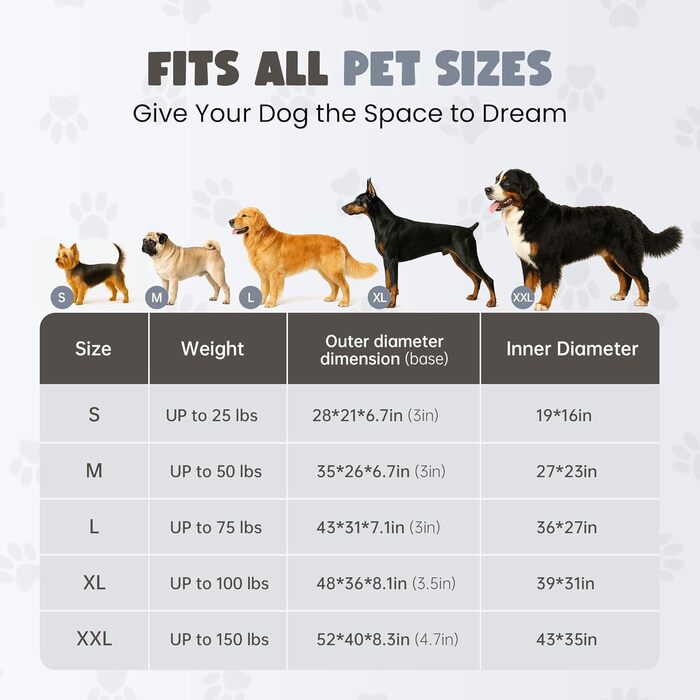 Ортопедичне ліжко для собак середніх порід, овальне диван-ліжко з бортиками та м'яким пінопластом з ефектом 
