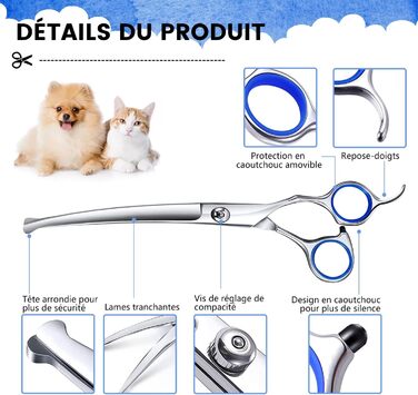 Набір для грумінгу собак: професійна шерстьрізка з нержавіючої сталі 4CR, гребінець, для догляду за шерстю