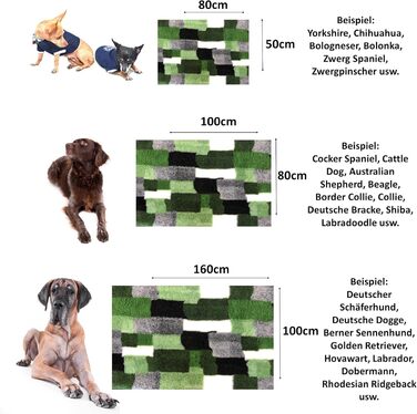 Килимок для собак Elropet: преміум vetbed 30 мм, різні розміри (S/M/L), зелений діамант