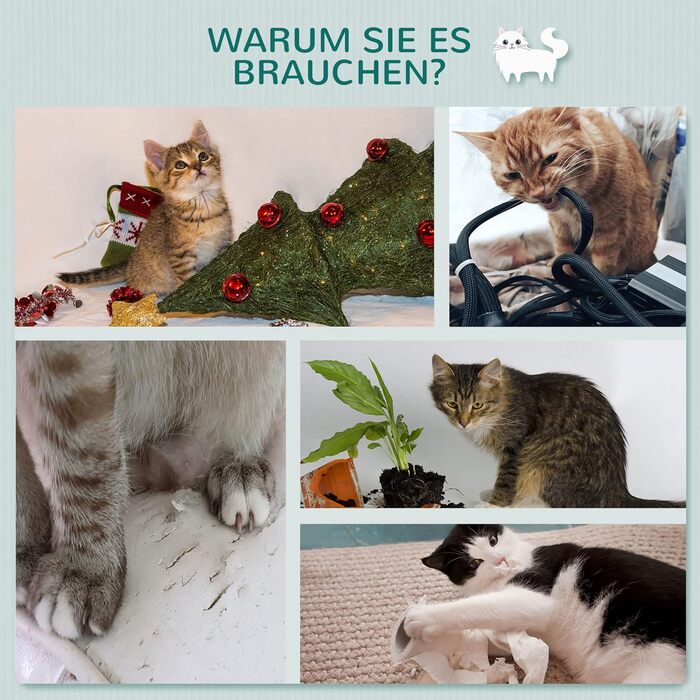 Стіна для котів PawHut – дерев'яний настінний комплекс, когтеточка та полички для лазіння, світло-сірий + бежевий, 66x28x137 см