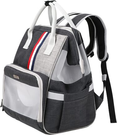 Рюкзак для кота та маленького собаки Galatée, зручний, дихаючий, для подорожей, хандеру та кемпінгу (темно-сірий)