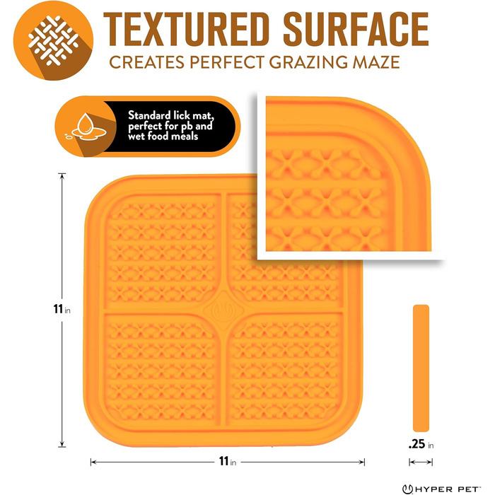 IQ-іграшка для собак та котів Hyper Pet: килимок-лежанка для повільного годування, пазл-лежанка, оранжевий, великий розмір