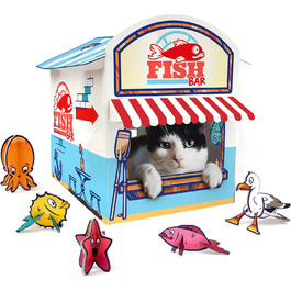 SUCK UK Картонна іграшка-подряпування для котів | Іграшка для котів | Картонний кігтетоп | Кіт | Коти | Картон для дряпання (Кіоск)