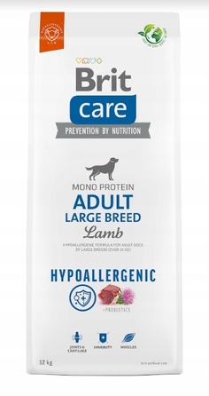 Сухий корм Brit Care Hypoallergenic для дорослих собак великих порід з ягнятимим, 14 кг