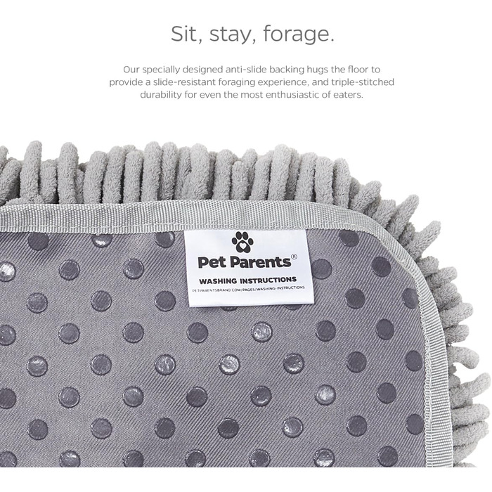Килимок-заспокійник для собак Pet Parents® Forager® Matten з м'яким носиком та неслизьким покриттям. Повільний годівник для собак великих та малих порід (48,3 см)
