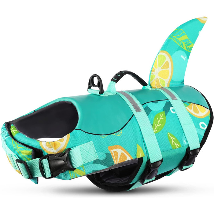 Жилет рятувальний для собак Queenmore, регульований, для середніх та великих собак, з високою плавучістю та міцним ручним тримачем