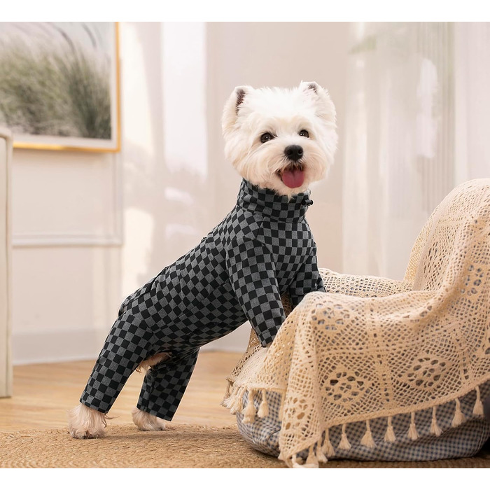 Теплий флісовий зимовий одяг для собак - теплий комбінезон-піжама для собак, розмір XX-Large, чорний